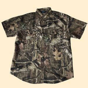 Tri-Mountain Camo Button Up Shirt